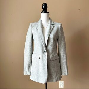 LOFT | Light Gray Tweed Blazer Jacket Sz 2
